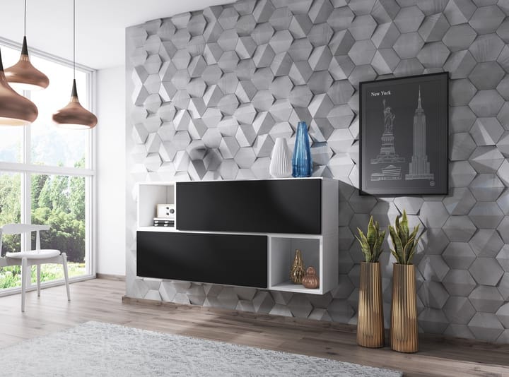Cama ROCO14 BI/BI/CZ svetainės sekcija Spinta daiktams ir garso / vaizdo technikai laikyti