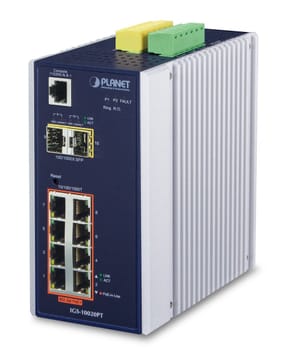 PLANET IGS-10020PT tinklo komutatorius Valdomas L3 Gigabit Ethernet (10/100/1000) Maitinimas per Eternetą (PoE) Mėlyna, Balta