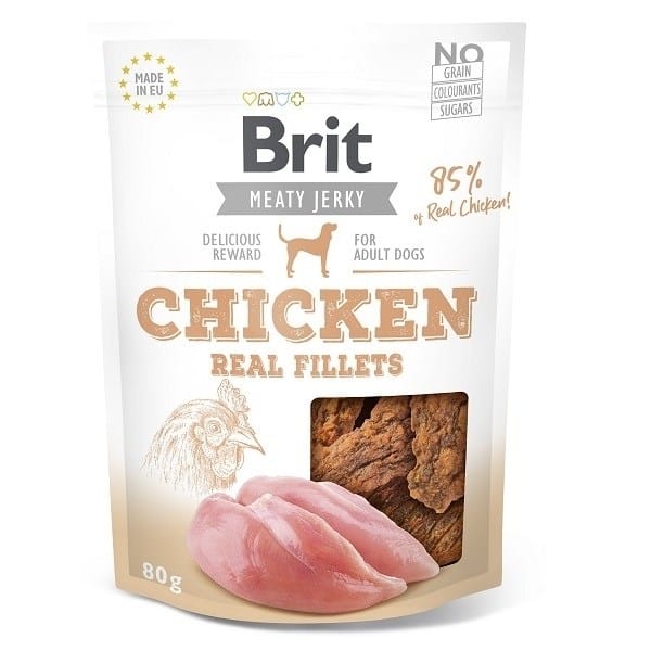 BRIT Jerky Snack Chicken - skanėstas šuniui - 80g