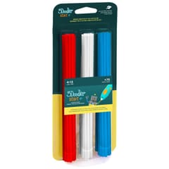 3Doodler Start 3DS-ECO-MIX1-75 eksploatacinė medžiaga 3D spausdintuvams Kompostuojamas plastikas Mėlyna, Raudona, Balta 1 g 1