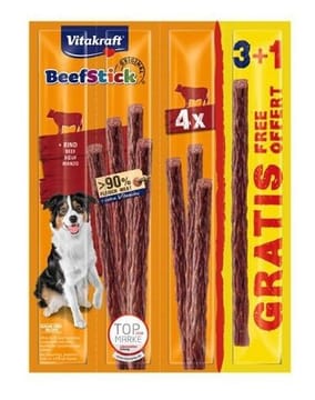VITAKRAFT Beef Stick Beef - skanėstas šuniui - 3+1