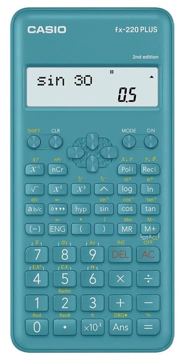 CASIO MOKSLINIS SKAIČIUOTUVAS FX-220PLUS-2 MĖLYNOS SPALVOS, 12 SKAITMENŲ EKRANAS