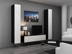 Cama VIGO 9 CZ/BI svetainės sekcija Spinta daiktams ir garso / vaizdo technikai laikyti 2