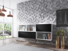 Cama ROCO16 BI/BI/CZ svetainės sekcija Spinta daiktams ir garso / vaizdo technikai laikyti