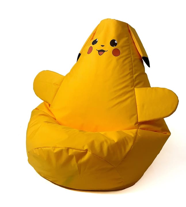 Pikachu geltonas Sako krepšys Pouffe XL 130 x 90 cm