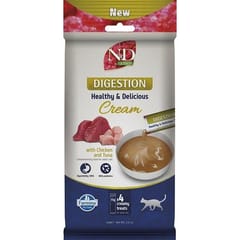 FARMINA N&D Quinoa Cat Digestion Cream with Chicken & Tuna box – skanėstas katei – 4x15g
