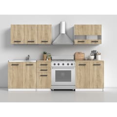 Topeshop KUCHNIA SET SONOMA virtuvės ir valgomojo baldų komplektas