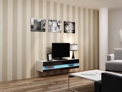 Cama VIGO NEW12BI/CZ svetainės sekcija Spinta daiktams ir garso / vaizdo technikai laikyti 2