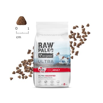 VETEXPERT Raw Paleo Ultra Mini Adult Beef - sausas šunų maistas - 2 kg