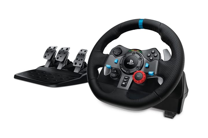 Logitech G G29 vairas ir pedalai Playstation 3", PlayStation 4 analoginis USB 2.0 juodas