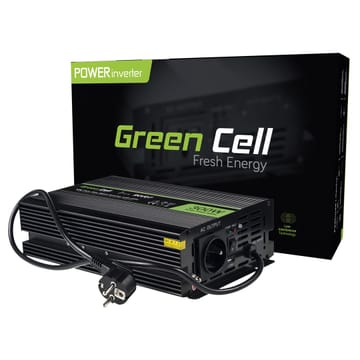 Green Cell INV07 maitinimo adapteris / inverteris Automatinis 300 W Juoda