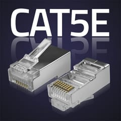 Qoltec 54554 RJ45 modulinė jungtis | CAT5e | FTP |Auksuoti kontaktai | 100 vienetų 3