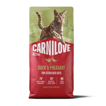 CARNILOVE Active Cat Duck & Pheasant Sterilised - sausas kačių maistas - 6kg