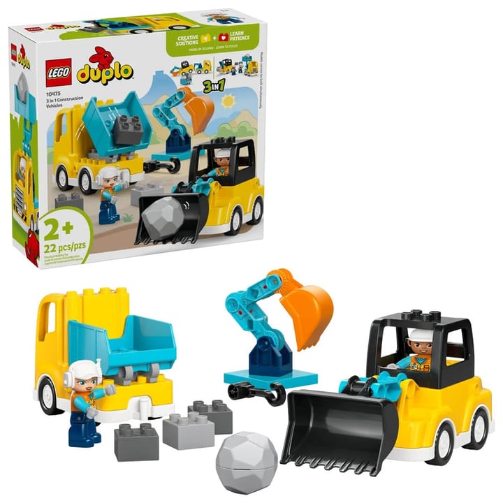 LEGO DUPLO 10475 3-in-1 statybos transporto priemonės