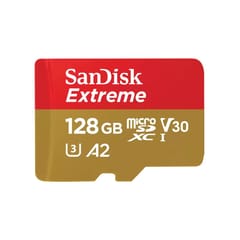 SanDisk Extreme 128 GB MicroSDXC UHS-I Klasės 10 + adapteris 2