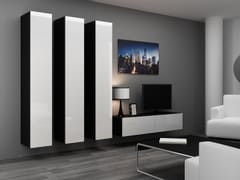 Cama VIGO 14 CZ/BI svetainės sekcija Spinta daiktams ir garso / vaizdo technikai laikyti 2