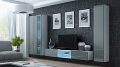 Cama VIGO 17 BI/SZ svetainės sekcija Spinta daiktams ir garso / vaizdo technikai laikyti
