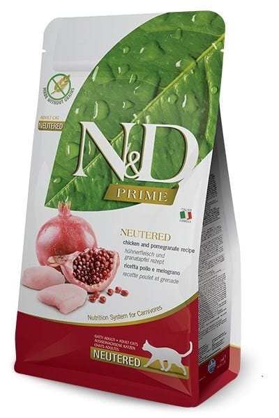 FARMINA N&D Prime Neutered Chicken&Pomegranate Adult - sausas kačių maistas - 5 kg