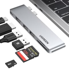 Ugreen 80856 knyginių kompiuterių dokas / jungčių replikatorius 2 x USB 3.2 Gen 2 (3.1 Gen 2) Type-C Aliuminis 2