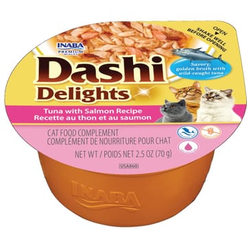 INABA Dashi Delights Tuna with salmon recipe - šlapias kačių maistas - 70g
