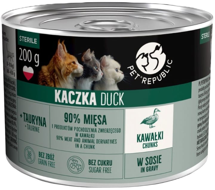 PETREPUBLIC Adult Sterile Gabaliukai su antiena padaže box – šlapias pašaras katei – 10x200g