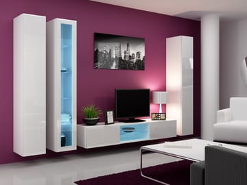 Cama VIGO 17 BI/BI svetainės sekcija Spinta daiktams ir garso / vaizdo technikai laikyti