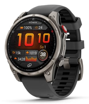 Garmin fēnix 8 Pro 3,56 cm (1.4") AMOLED 47 mm Skaitmeninis 454 x 454 pikseliai Lietimui jautrus ekranas Grafitas, Titanas „Wi-Fi“ GPS (palydovinis)
