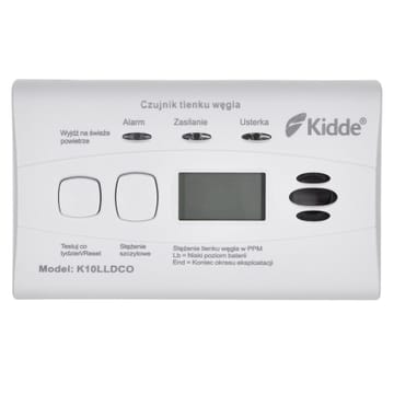 LCD anglies monoksido ir anglies monoksido detektorius K10LLDCO Kidde