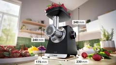Bosch Serie 6 MFWS650B mėsmalė 500 W Juoda, Sidabras 2