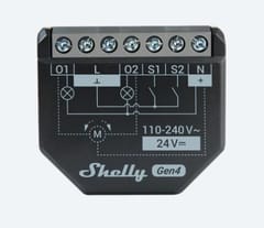 Shelly 2PM Gen4 dvigubas WiFi relė su energijos matavimu 2
