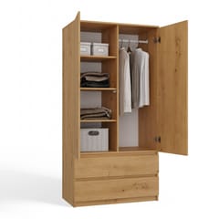 Topeshop SZAFA MALWA ART miegamojo drabužių / sieninė spinta 5 spintos 2 durys Ąžuolas Drabužinė 3