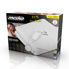 Mesko Home MS 7419 elektrinė antklodė / pagalvė 60 W Balta Poliesteris 6