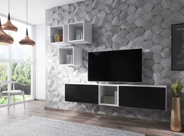 Cama ROCO8 BI/BI/CZ svetainės sekcija Spinta daiktams ir garso / vaizdo technikai laikyti