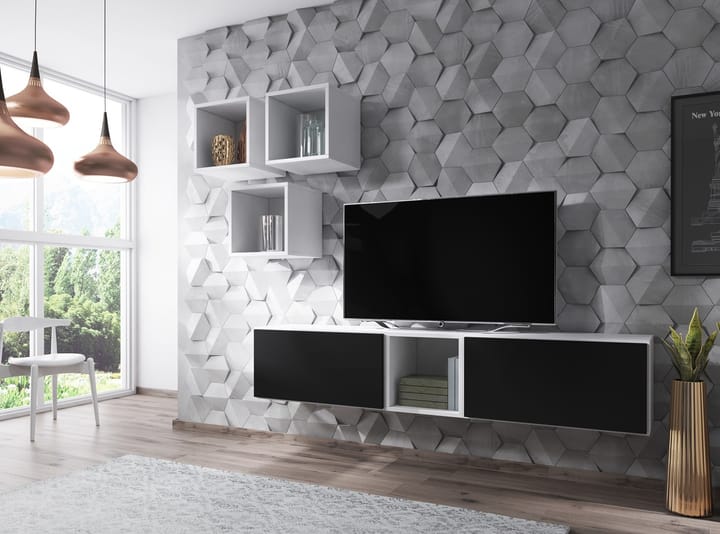 Cama ROCO8 BI/BI/CZ svetainės sekcija Spinta daiktams ir garso / vaizdo technikai laikyti