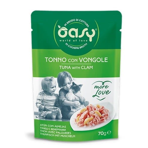 OASY More Love Tuna with clam - šlapias kačių maistas - 70g