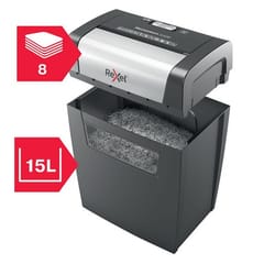 Rexel Momentum X308 dokumentų naikiklis Smulkinimas mažais gabalėliais Juoda, Pilka 6
