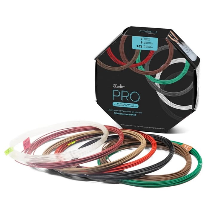 3Doodler PRO-FILLS eksploatacinė medžiaga 3D spausdintuvams Varis, Polilatinė rūgštis (PLA), Polipieno rūgšties – anglies pluoštas (PLA-CF), Medžio pluoštas Varis, Žalia, Pilka, Balta, Medis, Raudona, Bronza