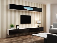 Cama VIGO 12 BI/CZ svetainės sekcija Spinta daiktams ir garso / vaizdo technikai laikyti 2