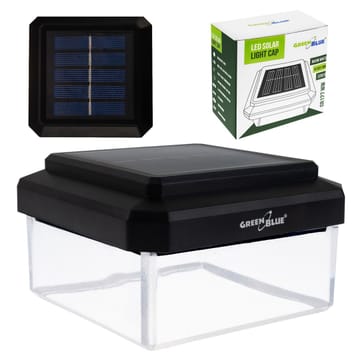 GreenBlue LED saulės lempa stulpui, 80x80 mm, vokelio formos gaubtas, 3200 K, GB127 WW