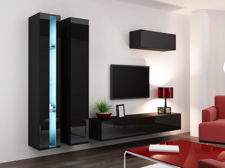 Cama VIGO NEW1 CZ/CZ svetainės sekcija Spinta daiktams ir garso / vaizdo technikai laikyti