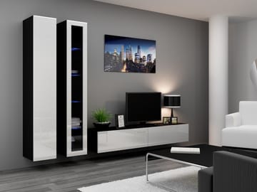 Cama VIGO 3 CZ/BI svetainės sekcija Spinta daiktams ir garso / vaizdo technikai laikyti