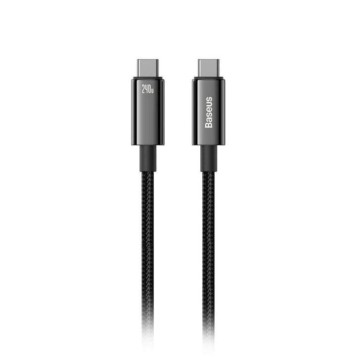Kabelis Baseus Tungsten Gold USB-C į USB-C 480 Mb/s QC 240 W PD 2 m Juodas