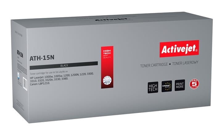 Activejet ATH-15N (tinkamas naudoti vietoj HP 15A C7115A, Canon EP-25; Supreme; 3000 puslapių; juodas)
