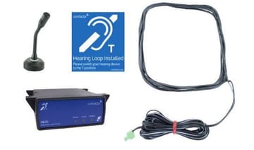 Contacta IL-K200-80-00 Kilpų sistema po prekystaliu su žalvariniu koteliu ir aureolės mikrofonu