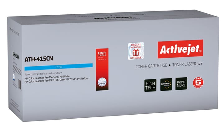Activejet ATH-415CN tonerio kasetė HP; pakaitinė HP 415A W2031A; aukščiausios kokybės; 2100 puslapių; mėlyna, su lustu