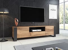 Cama WOOD RTV TV stovas / baldas garso ir vaizdo aparatūrai 1 stalčiai 2 spintos 5
