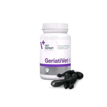 VETEXPERT GeriatiVet Cat - palaikomasis preparatas vyresnio amžiaus katėms - 60 kapsulių.