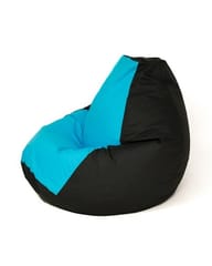 Sako krepšys Pouffe Pear juoda ir mėlyna L 105 x 80 cm 2