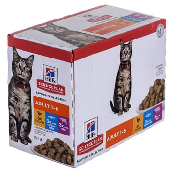 HILL'S Feline Adult Multipack Classic – maišeliai 12×85 g