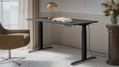 Rašomasis stalas su elektriniu aukščio reguliavimu MOON LONG 150x80x72-120 juodas/antracitas 3